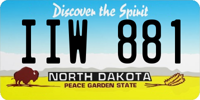 ND license plate IIW881