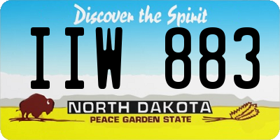 ND license plate IIW883