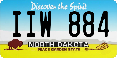 ND license plate IIW884