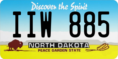 ND license plate IIW885