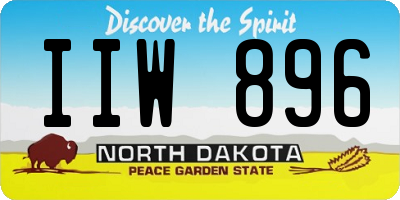 ND license plate IIW896