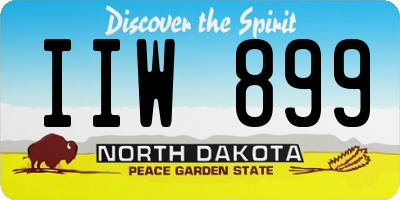 ND license plate IIW899