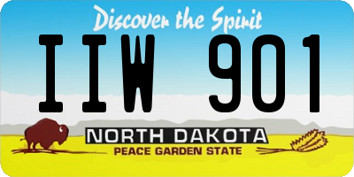 ND license plate IIW901