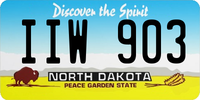 ND license plate IIW903
