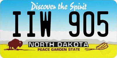 ND license plate IIW905