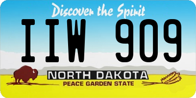 ND license plate IIW909