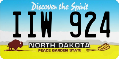 ND license plate IIW924