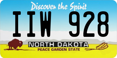 ND license plate IIW928