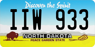 ND license plate IIW933