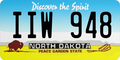 ND license plate IIW948