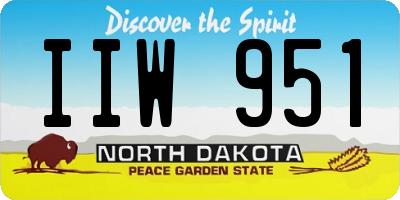 ND license plate IIW951