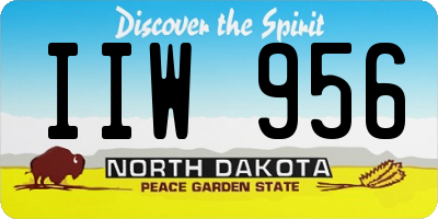 ND license plate IIW956