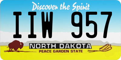 ND license plate IIW957