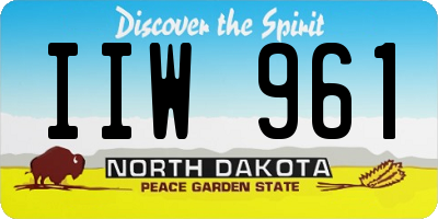ND license plate IIW961