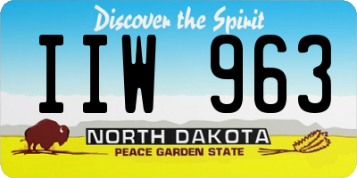 ND license plate IIW963