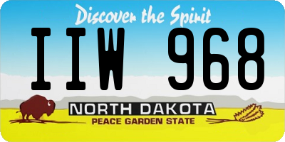 ND license plate IIW968