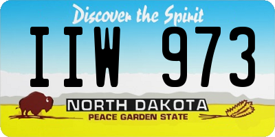 ND license plate IIW973