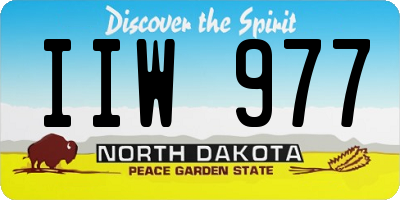 ND license plate IIW977