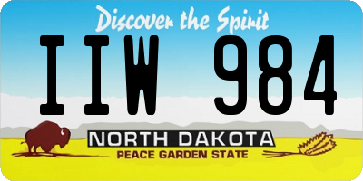 ND license plate IIW984