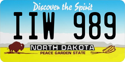 ND license plate IIW989