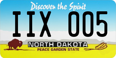 ND license plate IIX005