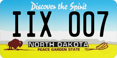 ND license plate IIX007