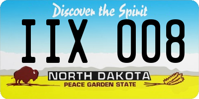 ND license plate IIX008