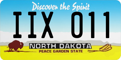 ND license plate IIX011