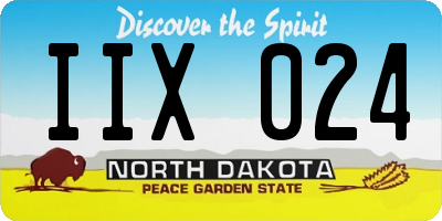 ND license plate IIX024
