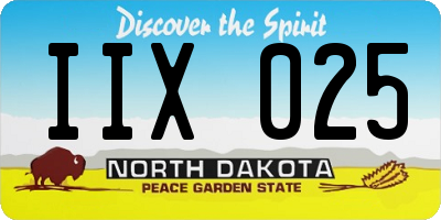 ND license plate IIX025