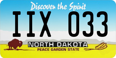 ND license plate IIX033