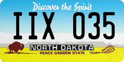 ND license plate IIX035
