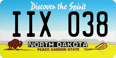 ND license plate IIX038