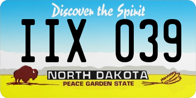 ND license plate IIX039