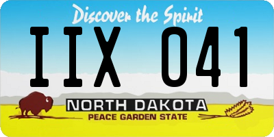 ND license plate IIX041
