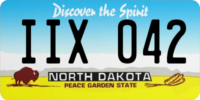 ND license plate IIX042
