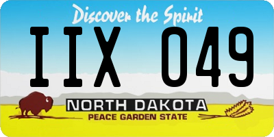 ND license plate IIX049