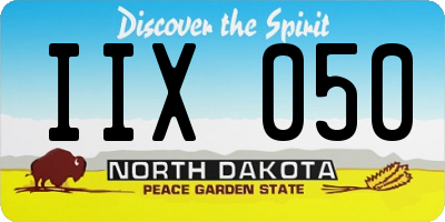 ND license plate IIX050