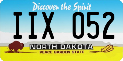 ND license plate IIX052