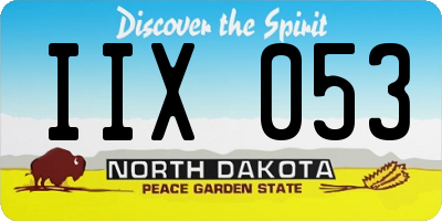 ND license plate IIX053