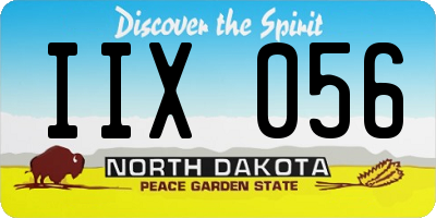 ND license plate IIX056