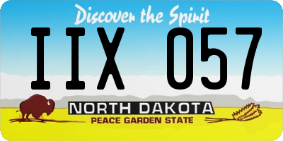 ND license plate IIX057