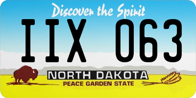 ND license plate IIX063