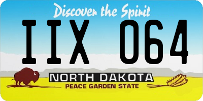 ND license plate IIX064