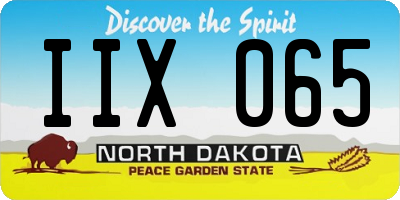 ND license plate IIX065