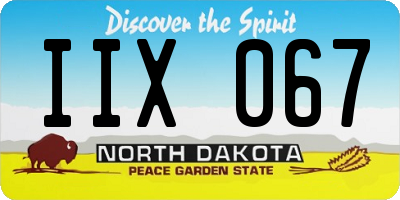 ND license plate IIX067