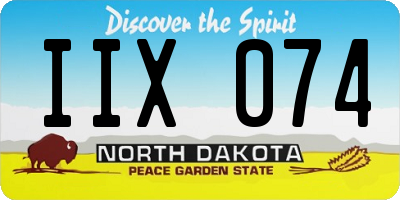 ND license plate IIX074