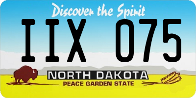 ND license plate IIX075