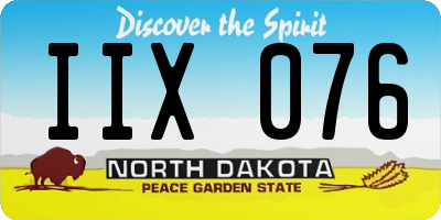 ND license plate IIX076