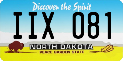 ND license plate IIX081